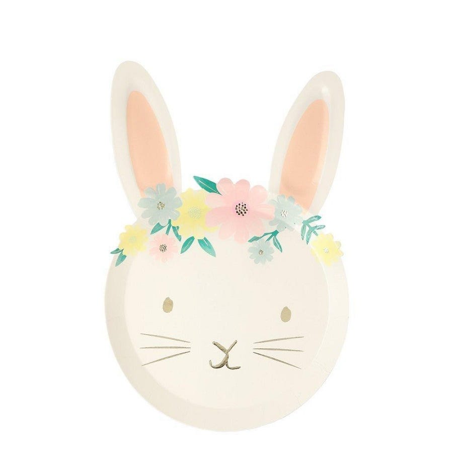 Meri Meri 8 Plates BUNNY FLORAL